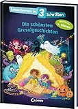 Lesenlernen in 3 Schritten - Die schönsten Gruselgeschichten: Ideal für die 1. Klasse - Einfache Geschichten mit großer Fibelschrift und Silbenfärbung zum ersten Selberlesen für Kinder ab 5 Jahren